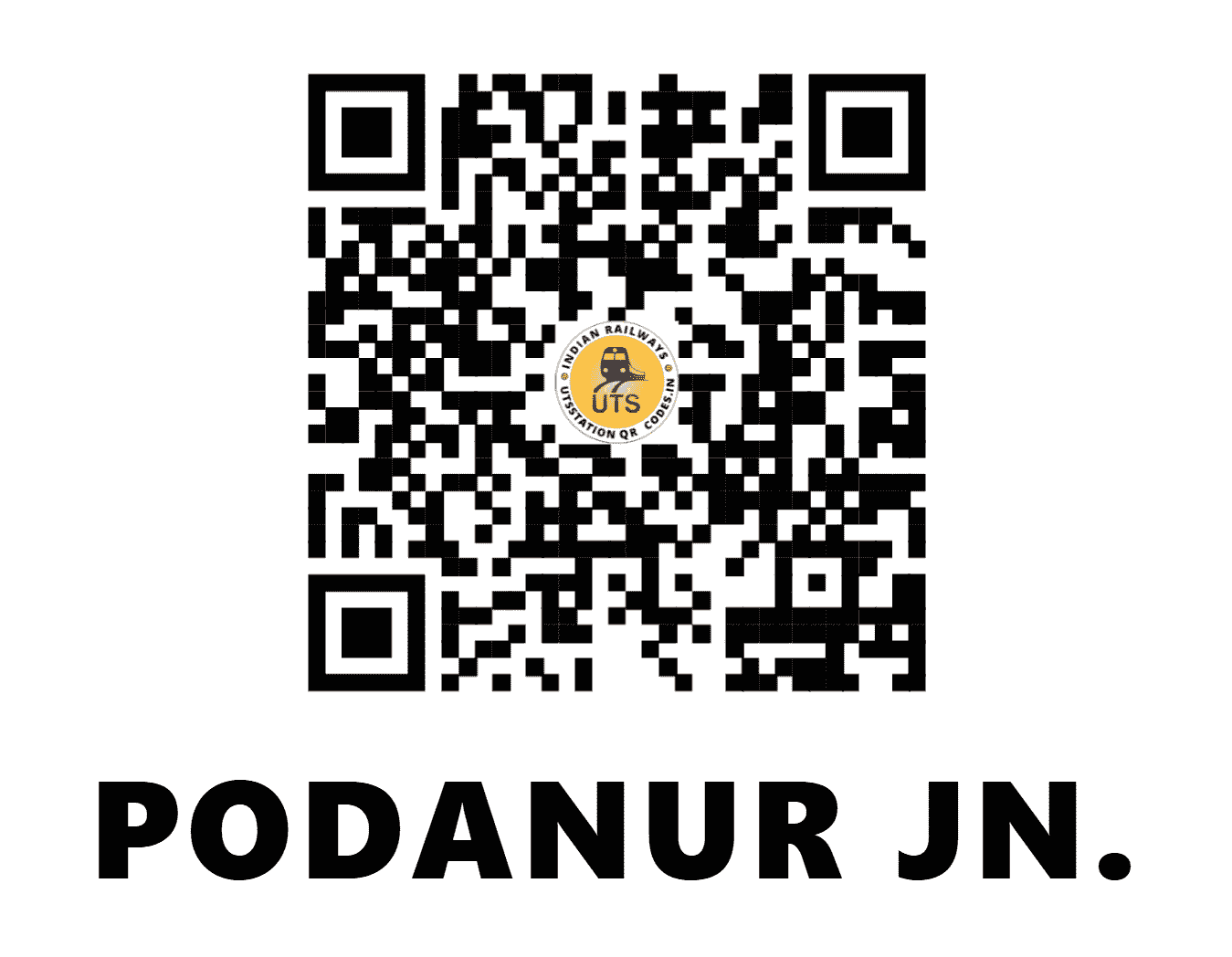 UTS QR Code for PODANUR JN. - PTJ (SR - TAMIL NADU)